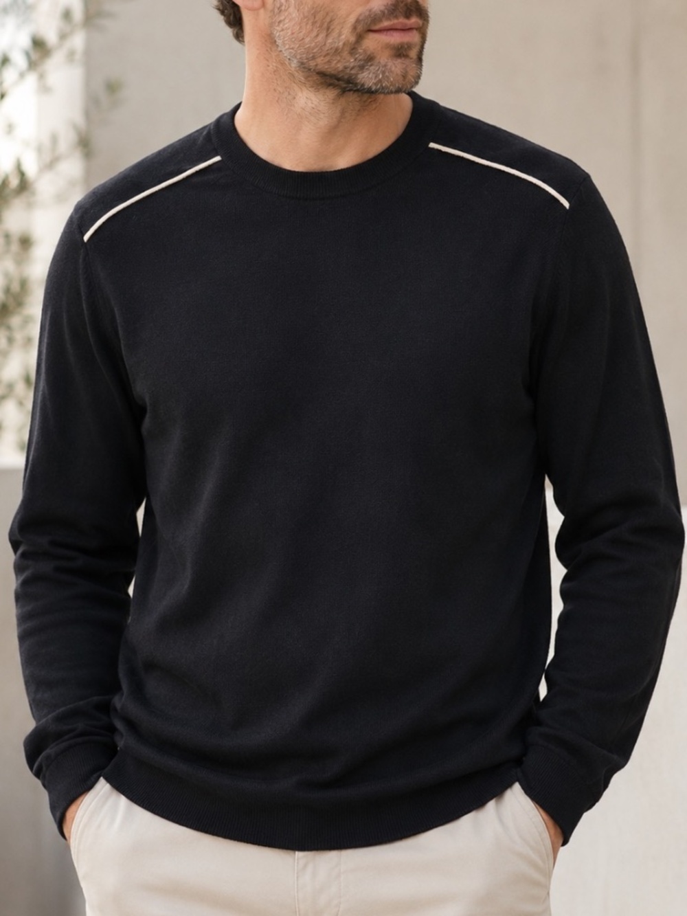Prada Mens Cotton Crewneck Sweater Navy Made in Italy XL / EU 54